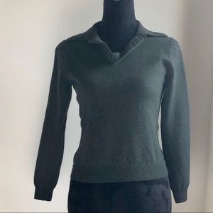 Brooks Brothers Wool Cropped Green Sweater